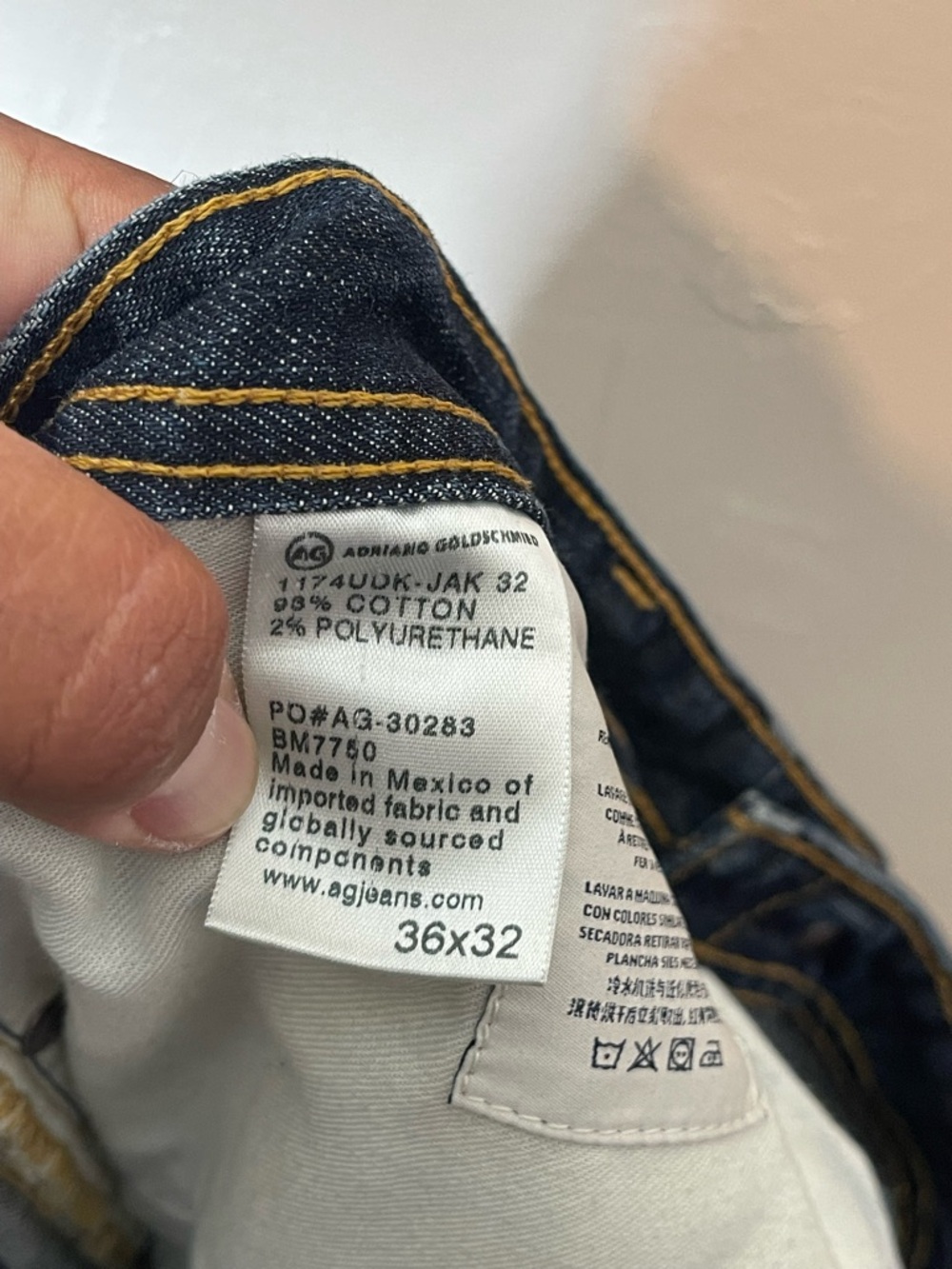 Adriano Goldschmied Graduate Tailored Fit Jeans Mens Size 36x32 - Picture 11 of 11